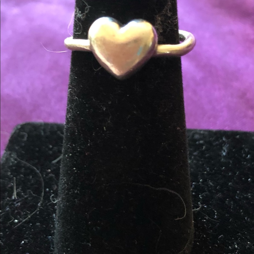 Authentic Tiffany & Co. Solid Heart Sterling Ring… - image 2
